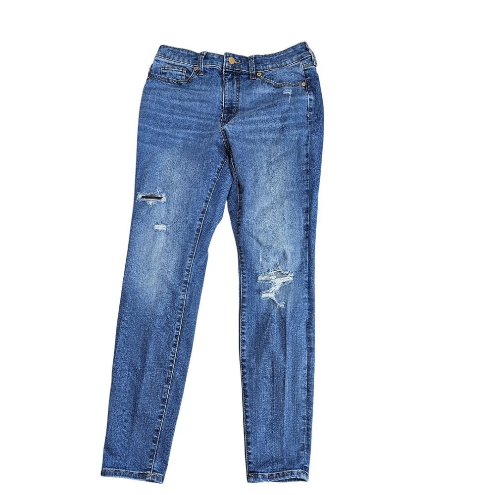 Universal Thread Jeans Womens 6/28R Blue High Rise Skinny Distressed Stretch